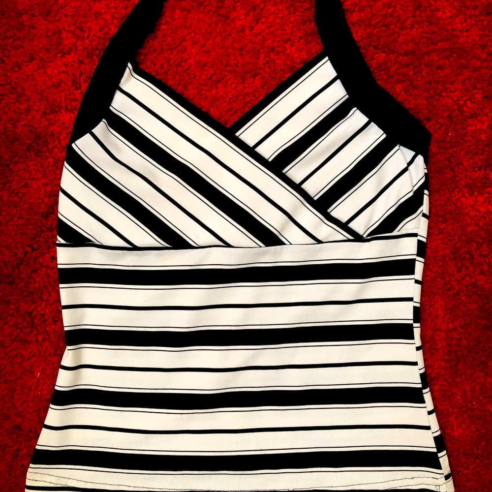 Black/white Striped Halter